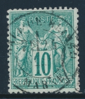 O N°65 - 10c Vert - Belle Oblitération - TB - 1876-1878 Sage (Type I)