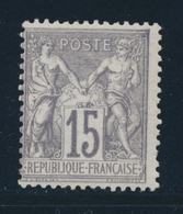 * N°66 - 15c Gris - TB - 1876-1878 Sage (Type I)