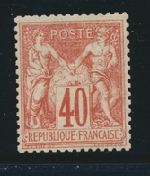 * N°70 - 40c Rouge Orange - TB - 1876-1878 Sage (Typ I)