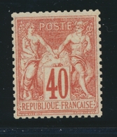 * N°70 - 40c Rouge Orange - TB - 1876-1878 Sage (Type I)