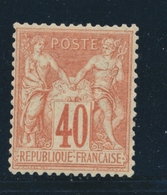 (**) N°70 - 40c Rouge Orange - TB Centrage - TB - 1876-1878 Sage (Type I)