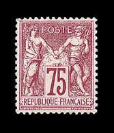 * N°71 - 75c Carmin - Signé Brun - TB - 1876-1878 Sage (Type I)