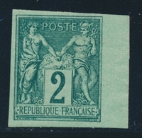 (*) N°74a - 2c Vert - Granet - TB - 1876-1878 Sage (Type I)