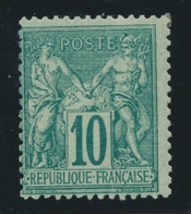 * N°76 - 10c Vert - Comme ** - TB - 1876-1878 Sage (Typ I)