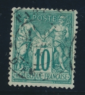 O N°76 - 10c Vert - TB - 1876-1878 Sage (Type I)