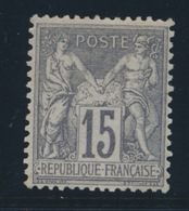 * N°77 - 15c Gris - TB - 1876-1878 Sage (Type I)