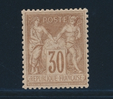 * N°80 - 30c Brun - TB Centrage - Charn. Légère - TB - 1876-1878 Sage (Type I)