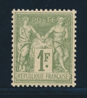 * N°82 - 1F Olive - TB - 1876-1878 Sage (Type I)