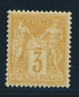 * N°86 - 3c Bistre Jaune - TB - 1876-1878 Sage (Type I)