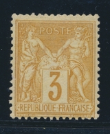 ** N°86 - 3c Bistre S/jaune - TB - 1876-1878 Sage (Type I)