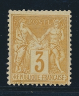 ** N°86 - 3c Bistre S/jaune - TB - 1876-1878 Sage (Typ I)