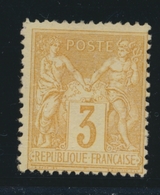 ** N°86 - 3c Bistre S/jaune - TB - 1876-1878 Sage (Typ I)