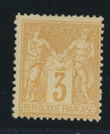 ** N°86 - 3c Bistre S/jaune - TB - 1876-1878 Sage (Type I)