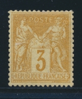 ** N°86 - 3c Bistre S/jaune - TB - 1876-1878 Sage (Typ I)