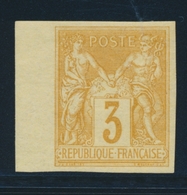 * N°86a - 3c Bistre S/jaune - BDF - TB - 1876-1878 Sage (Type I)