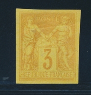 (*) N°86b - 3c Jaune - Granet - TB - 1876-1878 Sage (Type I)