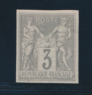 ** N°87c - 3c Gris - ND - TB - 1876-1878 Sage (Typ I)