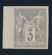 * N°87c - 3c Gris - ND - BDF - TB - 1876-1878 Sage (Typ I)