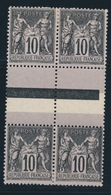 **/* N°89f - 2 Paires Verticales - Type II Et III Se Tenant - TB - 1876-1878 Sage (Typ I)