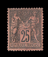 * N°91 - 25c Noir S/rouge - TB - 1876-1878 Sage (Type I)