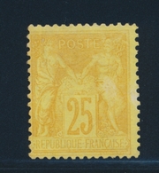 * N°92 - 25c Bistre S/jaune - TB - 1876-1878 Sage (Type I)