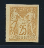 ** N°92d - 25c Bistre S/jaune (Granet) - TB - 1876-1878 Sage (Typ I)