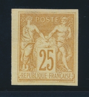 ** N°92d - 25c Bistre S/jaune (Granet) - TB - 1876-1878 Sage (Type I)