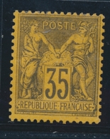 * N°93 - 35c Violet Noir S/jaune - Signé Calves - TB - 1876-1878 Sage (Typ I)