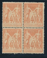 **/* N°94 - Bloc De 4 - 2 Ex ** - TB - 1876-1878 Sage (Type I)