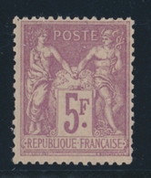 ** N°95 - 5F Violet S/lilas - B/TB - 1876-1878 Sage (Type I)