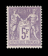 * N°95 - 5F Violet S/lilas - TB - 1876-1878 Sage (Type I)