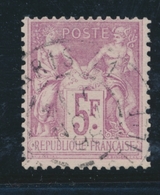 O N°95 - Obl. Légère - Nuance Pâle - TF - TB - 1876-1878 Sage (Type I)