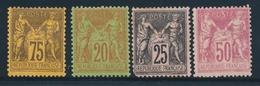 * N°96/99 - Les 4 Val - TB - 1876-1878 Sage (Tipo I)