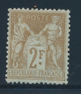 ** N°105 - 2F Bistre S/azuré - TB - 1876-1878 Sage (Type I)