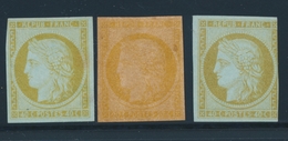 (*) Lot De 3 Cérès 1849 - 2 X 40c Orange S/vert, 1 X 20c Bistre - B/TB - Ongebruikt