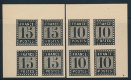 (*) Imprimerie Nationale - 10c Noir Et 15c Noir - En Bloc De 4 CDF  - TB - Unused Stamps