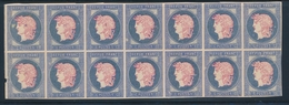 (*) Projet Gaiffe - 1876 - 1c Bleu Et Rose - Bloc De 14 - Qques Défts - Asp. TB - Neufs