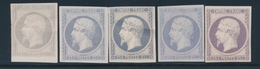 (*) N°15 X 5 Nuances Diff. Du Gris Violet Au Violet - TB - Unused Stamps