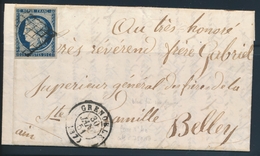 LAC N°4 - Obl. Grille + T15 Grenoble - 30/01/51 - Pr Belley - TB - 1849-1876: Klassik