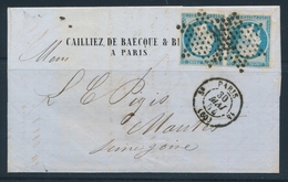 LAC N°15 - Paire - Obl. Étoile Muette - PARIS - 305/54 - Pr Mantes - B/TB - 1849-1876: Periodo Clásico