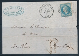 LAC CONVOYEURS STATION N°29B - Obl. Ambulant + Conv. St Sarreguemines SAR.BEN - Pr Bouxwiller - B/TB - 1849-1876: Période Classique