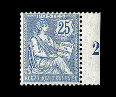 ** N°127 - 25c Bleu - Amorce Mill. 2 - TB Centrage - TB - 1900-02 Mouchon