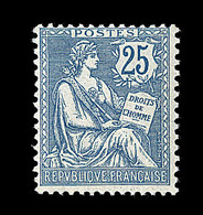 ** N°127 - 25c Bleu - Centrage Courant - TB - 1900-02 Mouchon