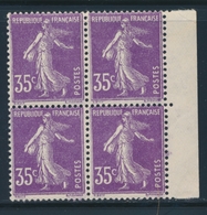 ** N°142b - Type II - Bloc De 4 - BDF - TB - 1906-38 Semeuse Camée