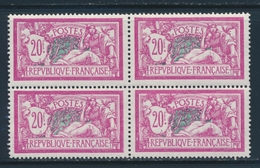 **/* N°208 - 20F Lilas Rose Et Vert - Bloc De 4 - 2 Ex * - TB - Nuevos