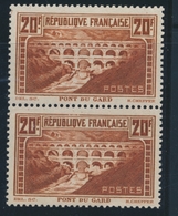 ** N°262f - 20F Pont Du Gard - Les 2 Types Se Tenant - TB - Unused Stamps