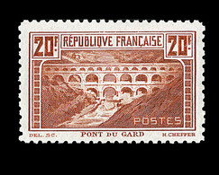 ** N°262B - 20F Pont Du Gard - Dent. 11 - Signé Brun - TB - Neufs