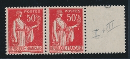 ** Mau N°283n - Type I Et III Se Tenant - Paire Horizontale Avec Pont - TB - Neufs