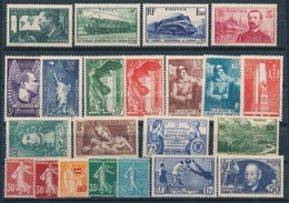 ** N°337/40, 352/62 + 360a, 386/87, 395/98 = 22 T. - TB - Unused Stamps