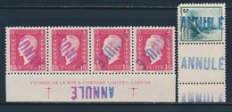 ** N°524, 591 Bde De 4 - BDF - Obl. ANNULE En Bleu - TB - Nuevos